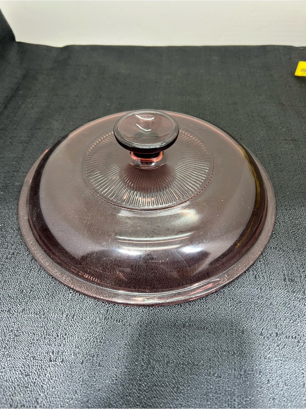 Vintage Visionware Pyrex Cranberry Purple Glass Lid V2 5C